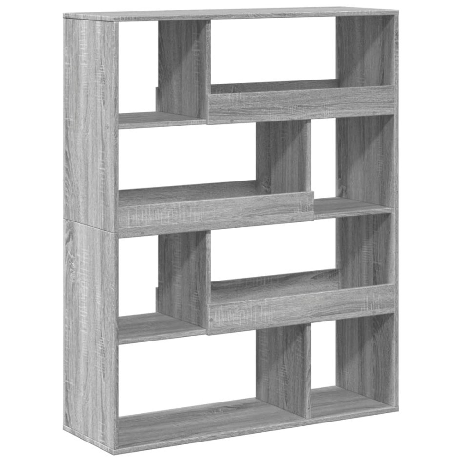 Estantería de madera de ingeniería gris Sonoma 100x33x125,5