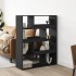 Separador de ambientes madera ingeniería negro 100x33x125,5