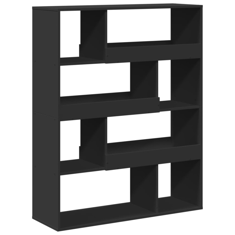 Separador de ambientes madera ingeniería negro 100x33x125,5