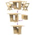 Set comedor plegable mariposa 5 pzas Corona madera pino