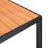 Juego de comedor para jardín 7 piezas aluminio negro y