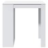 Mesa alta de bar madera ingeniería blanca 102x70x103,5
