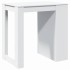 Mesa alta de bar madera ingeniería blanca 102x70x103,5