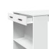 Mesa alta de bar madera ingeniería blanca 102x70x103,5