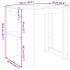 Mesa alta de bar madera ingeniería blanca 102x70x103,5