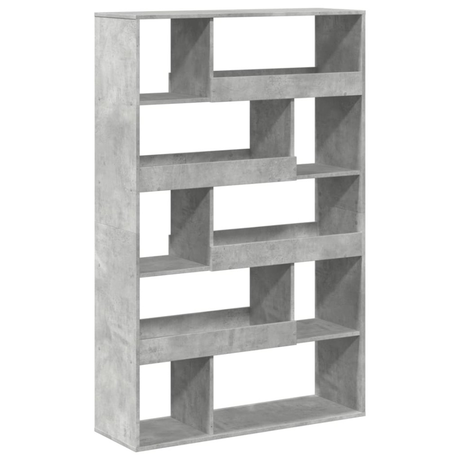 Estantería de madera ingeniería gris hormigón 100x33x156,5