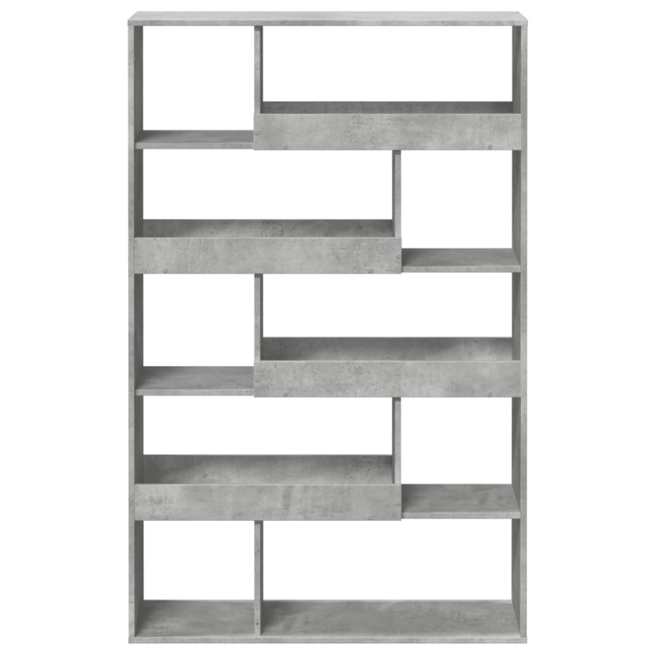 Estantería de madera ingeniería gris hormigón 100x33x156,5