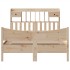 Estructura de cama sin colchón madera de pino blanca 140x200