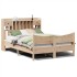 Estructura de cama sin colchón madera maciza de pino 140x190