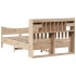 Estructura de cama sin colchón madera maciza de pino 140x190