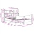 Estructura de cama sin colchón madera maciza de pino 140x190