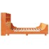 Cama con estantería sin colchón madera maciza marrón 200x200