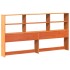 Cama con estantería sin colchón madera maciza marrón 200x200