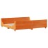 Cama con estantería sin colchón madera maciza marrón 200x200