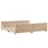 Cama con estantería sin colchón madera maciza 200x200