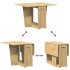 Mesa de comedor plegable mariposa Corona madera pino