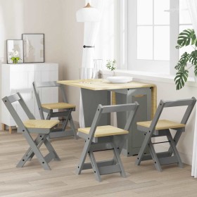 Sillas de comedor plegables 4 uds Corona madera pino