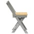Sillas de comedor plegables 4 uds Corona madera pino