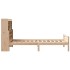 Cama con estantería sin colchón madera maciza de pino 90x200
