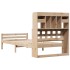 Cama con estantería sin colchón madera maciza de pino 90x200