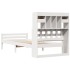 Cama con estantería sin colchón madera maciza blanca 100x200