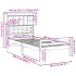 Cama con estantería sin colchón madera maciza blanca 100x200