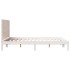 Cama extralarga sin colchón madera maciza blanca 140x210