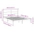 Cama extralarga sin colchón madera maciza blanca 140x210