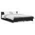 Cama con cajones madera de ingeniería negro 140x200