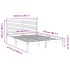 Cama extralarga sin colchón madera maciza blanca 160x210