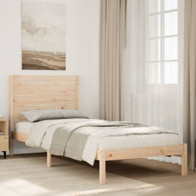 Cama extralarga sin colchón madera maciza 90x220