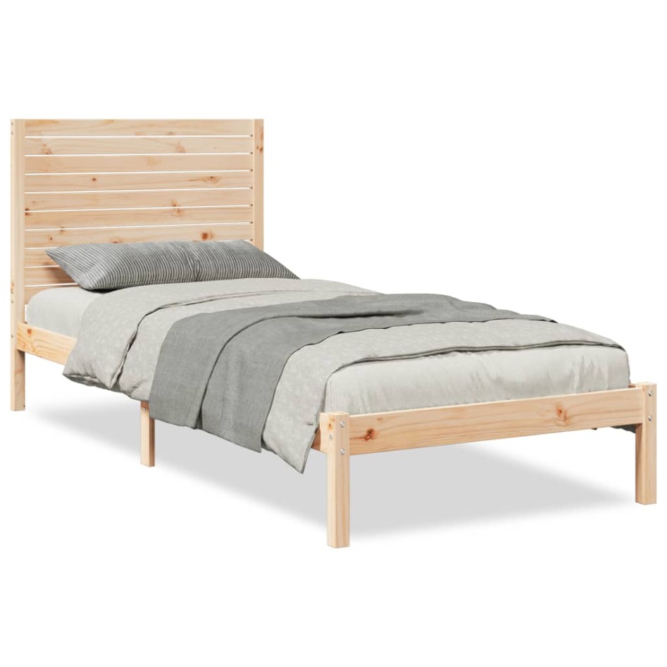 Cama extralarga sin colchón madera maciza 90x220