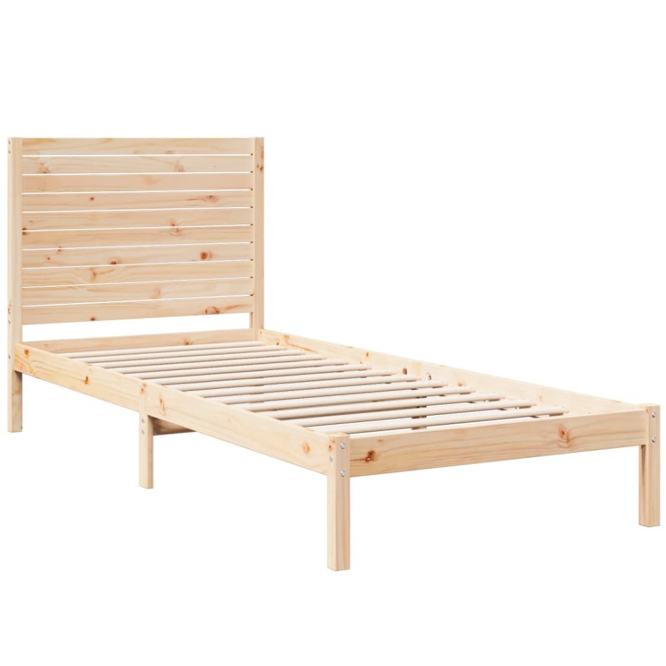 Cama extralarga sin colchón madera maciza 90x220