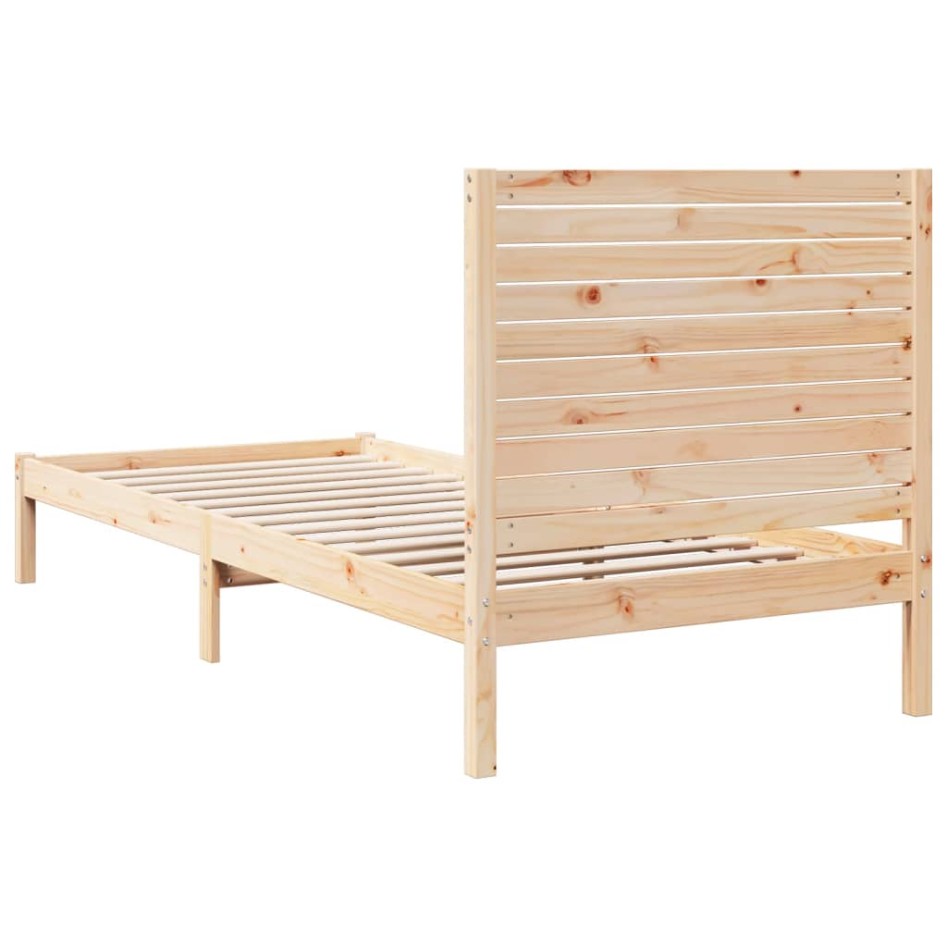 Cama extralarga sin colchón madera maciza 90x220