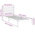 Cama extralarga sin colchón madera maciza 90x220