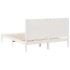 Cama extralarga sin colchón madera maciza blanca 160x220