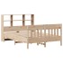 Estructura de cama sin colchón madera de pino blanco 150x200