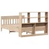 Estructura de cama sin colchón madera de pino blanco 150x200