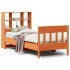 Estructura de cama sin colchón madera maciza marrón 75x190