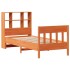 Estructura de cama sin colchón madera maciza marrón 75x190