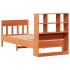 Estructura de cama sin colchón madera maciza marrón 75x190