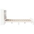 Cama con estantería sin colchón madera maciza blanca 150x200