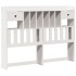 Cama con estantería sin colchón madera maciza blanca 150x200