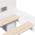 Cama con estantería sin colchón madera maciza blanca 150x200