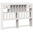 Cama con estantería sin colchón madera maciza blanca 160x200