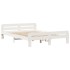 Cama con estantería sin colchón madera maciza blanca 160x200