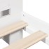 Cama con estantería sin colchón madera maciza blanca 160x200