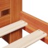 Cama con estantería sin colchón madera maciza marrón