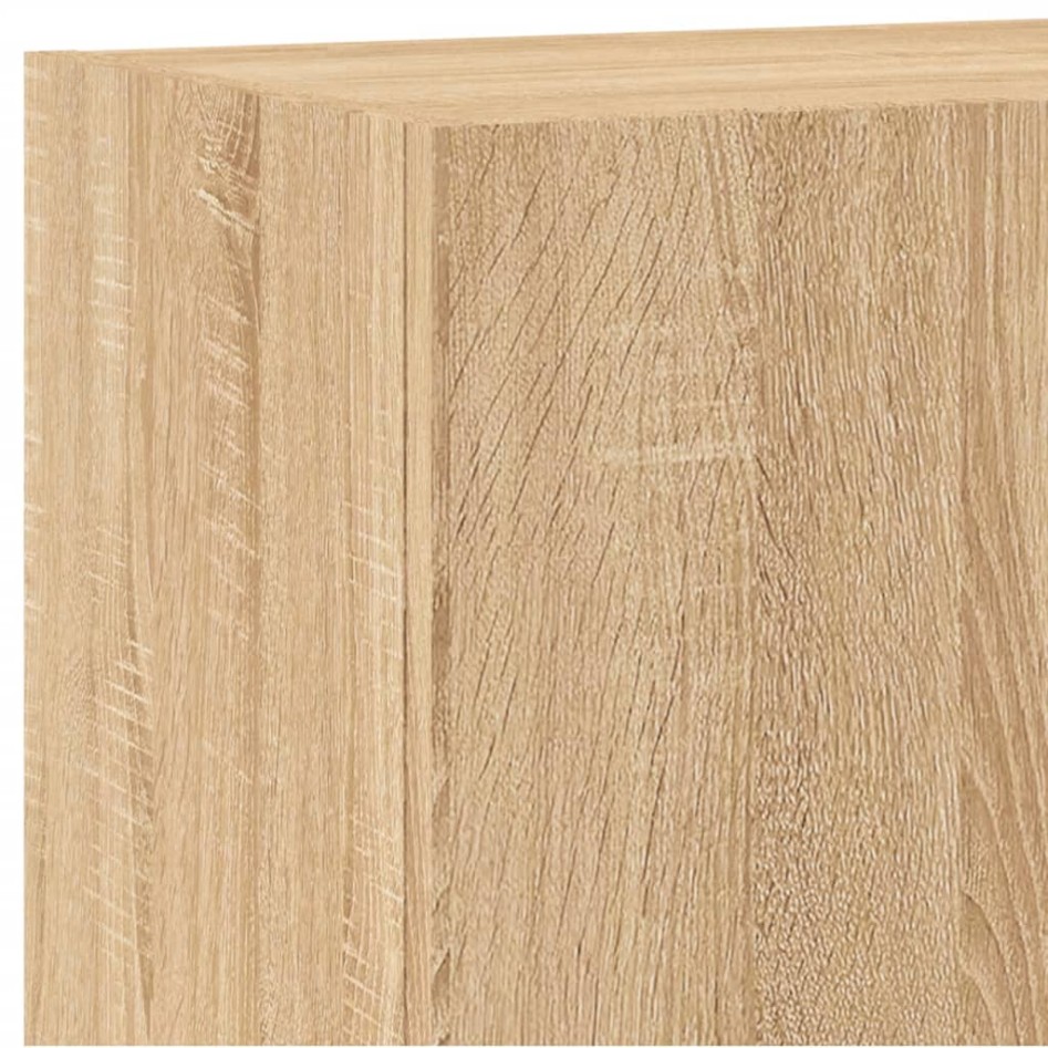 Muebles de TV de pared 6 pzas madera de ingeniería roble