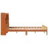 Cama con estantería sin colchón madera maciza marrón 140x190